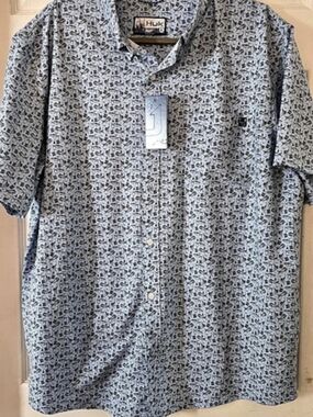 Huk Printed Button-Down Shirt XL NWT